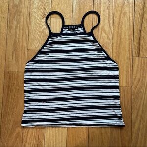 Navy and White Striped Tank Top